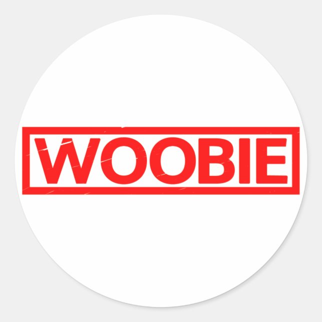 Sticker Rond Timbre de Woobie (Devant)