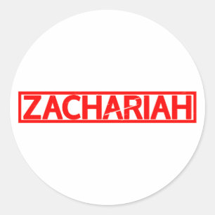 Sticker Rond Timbre de Zachariah