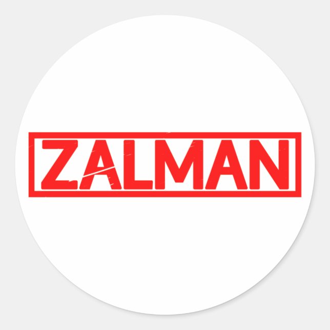 Sticker Rond Timbre de Zalman (Devant)