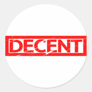 Sticker Rond Timbre décent