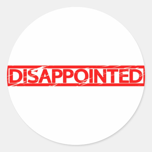 Sticker Rond Timbre décevant (Devant)