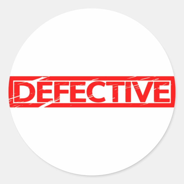 Sticker Rond Timbre défectueux (Devant)