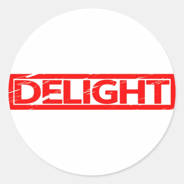 Sticker Rond Timbre délicieux (Devant)