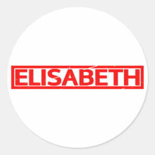 Sticker Rond Timbre d'Elisabeth