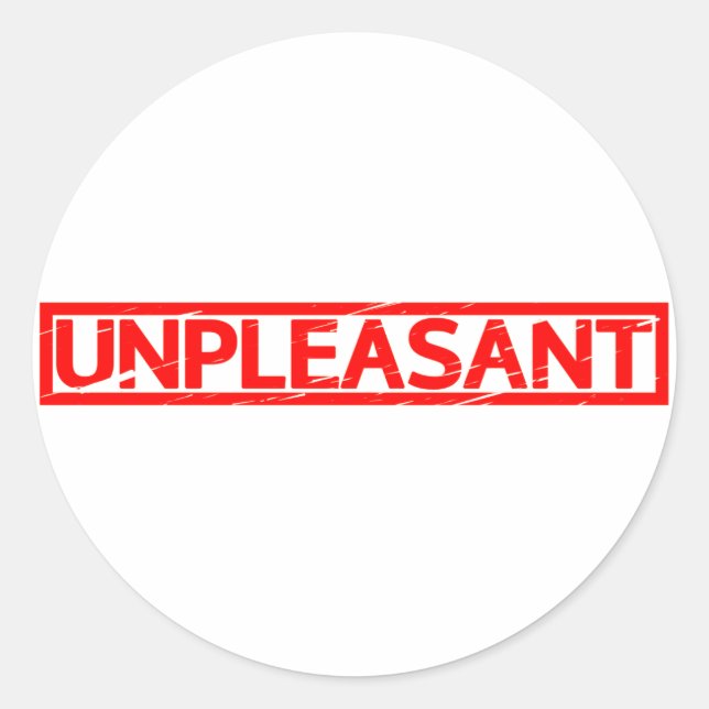 Sticker Rond Timbre désagréable (Devant)