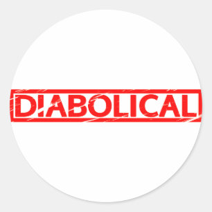 Sticker Rond Timbre diabolique