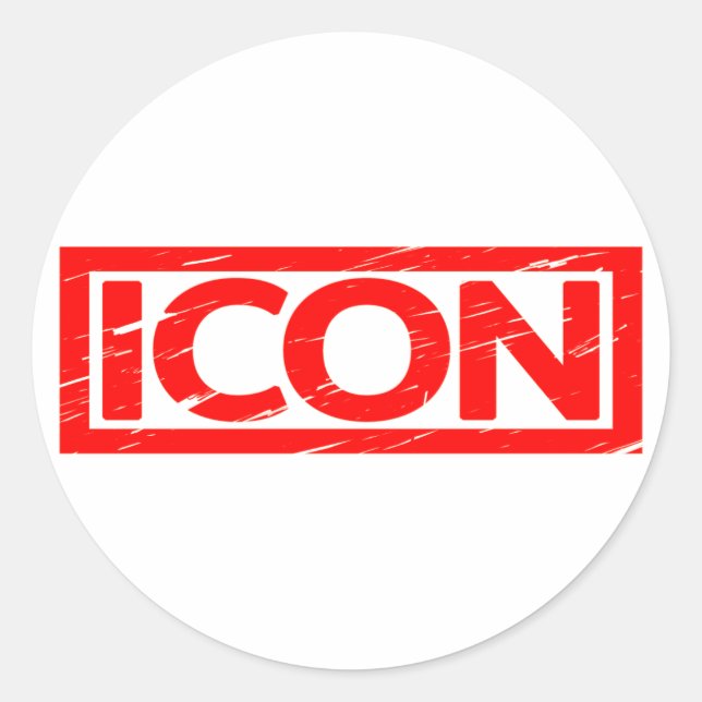Sticker Rond Timbre d'icône (Devant)