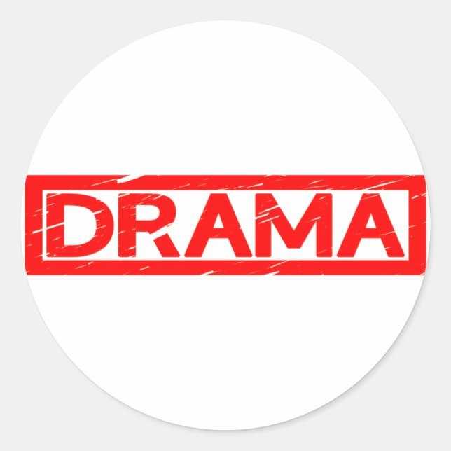 Sticker Rond Timbre dramatique (Devant)