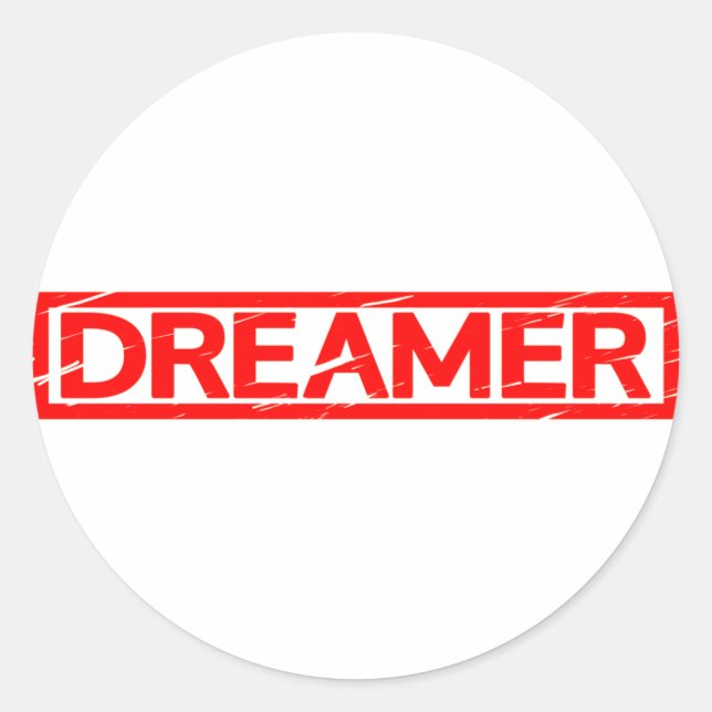 Sticker Rond Timbre Dreamer (Devant)