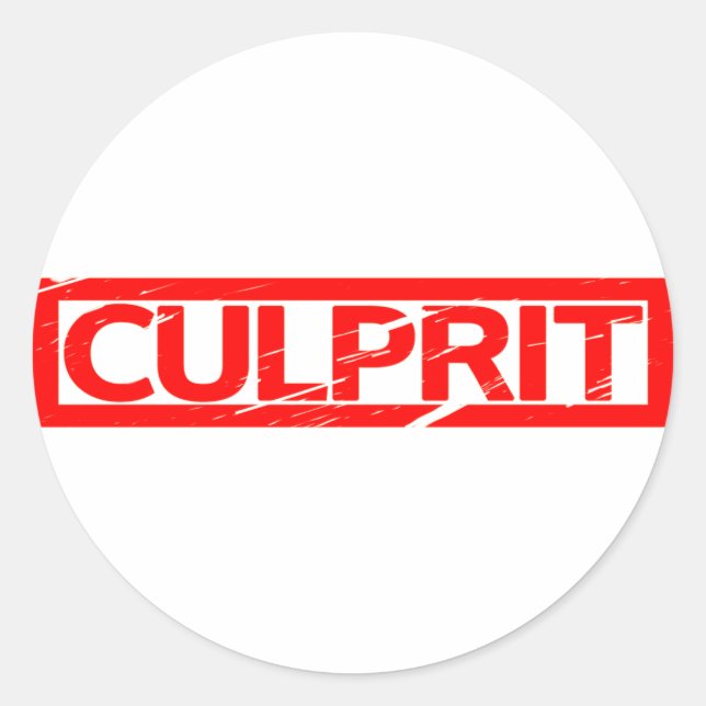 Sticker Rond Timbre du coupable (Devant)
