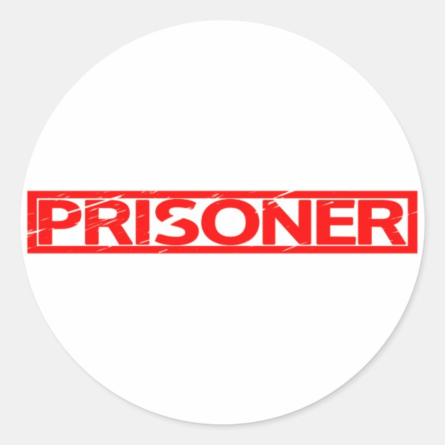 Sticker Rond Timbre du prisonnier (Devant)