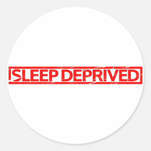 Sticker Rond Timbre du sommeil privé (Devant)