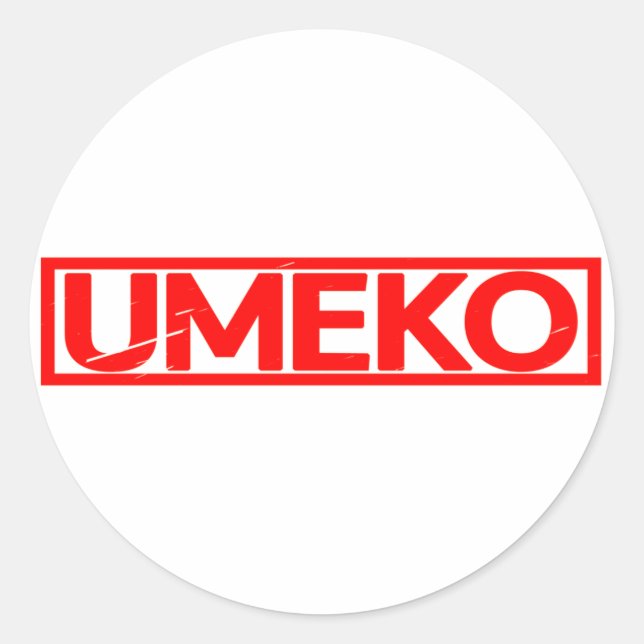 Sticker Rond Timbre d'Umeko (Devant)