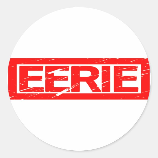 Sticker Rond Timbre Eerie (Devant)