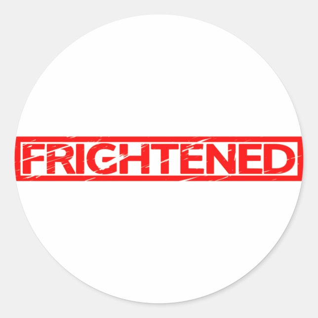 Sticker Rond Timbre effrayé (Devant)