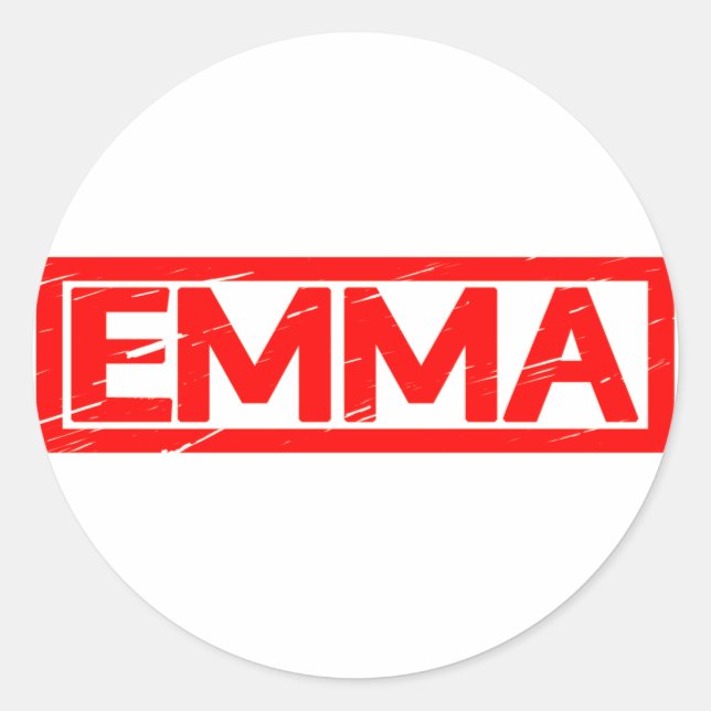 Sticker Rond Timbre Emma (Devant)