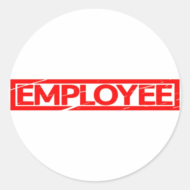 Sticker Rond Timbre employé (Devant)