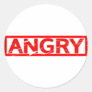 Sticker Rond Timbre en colère