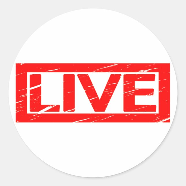 Sticker Rond Timbre en direct (Devant)