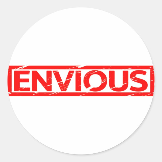 Sticker Rond Timbre envieux (Devant)