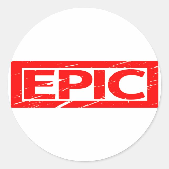 Sticker Rond Timbre épique (Devant)