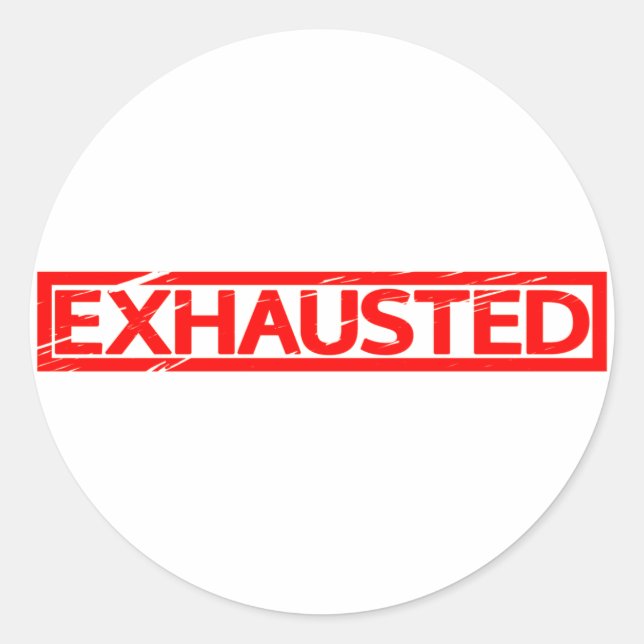 Sticker Rond Timbre épuisé (Devant)
