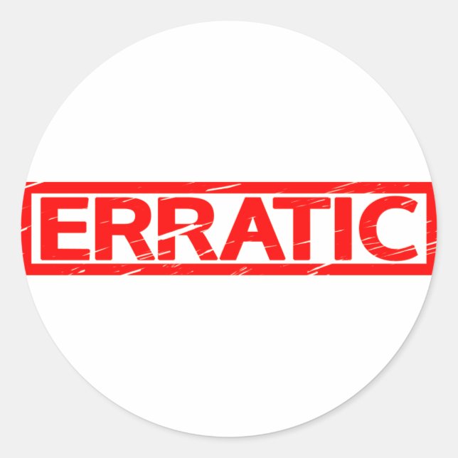 Sticker Rond Timbre erratique (Devant)