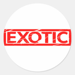 Sticker Rond Timbre exotique