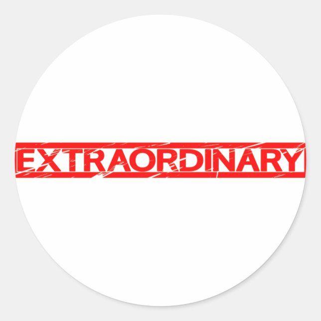 Sticker Rond Timbre extraordinaire (Devant)