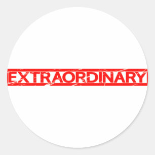 Sticker Rond Timbre extraordinaire