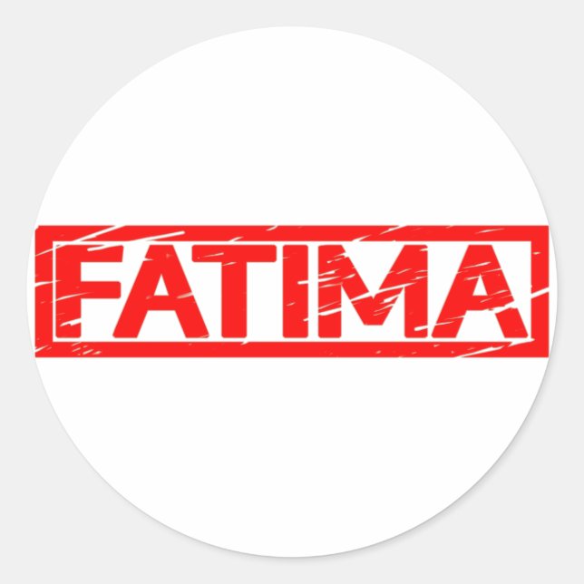 Sticker Rond Timbre Fatima (Devant)