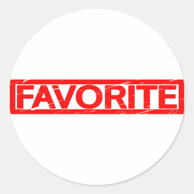 Sticker Rond Timbre favori (Devant)