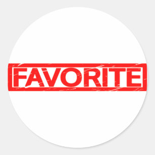 Sticker Rond Timbre favori