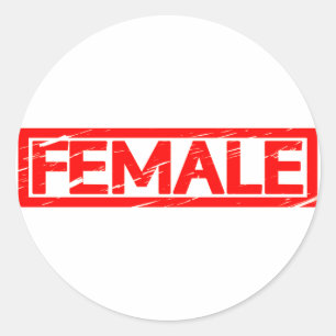 Sticker Rond Timbre féminin