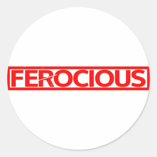 Sticker Rond Timbre féroce (Devant)