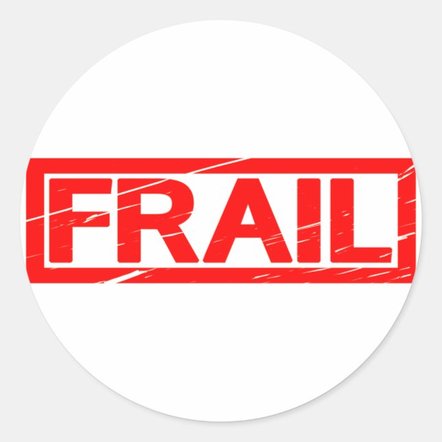 Sticker Rond Timbre fragile (Devant)