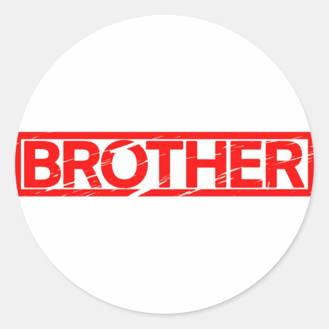 Sticker Rond Timbre Frère (Devant)