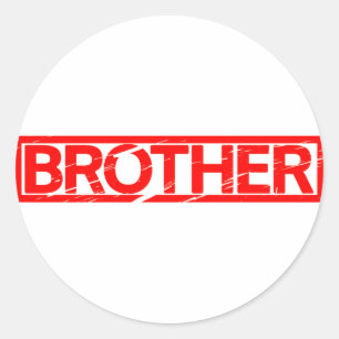 Sticker Rond Timbre Frère