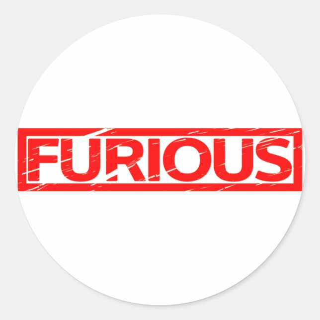 Sticker Rond Timbre furieux (Devant)
