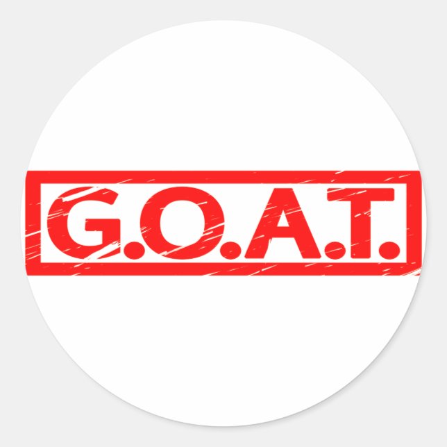 Sticker Rond Timbre G.O.A.T. (Devant)