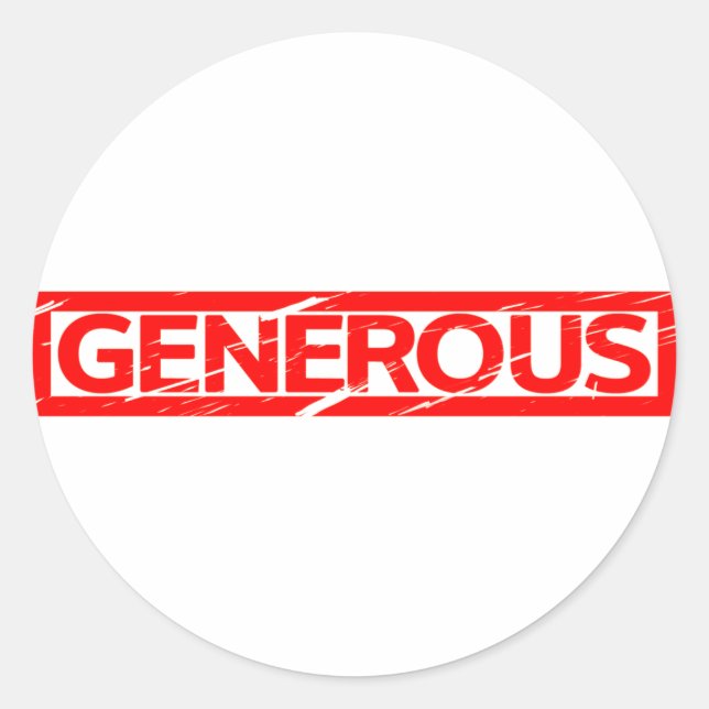 Sticker Rond Timbre généreux (Devant)