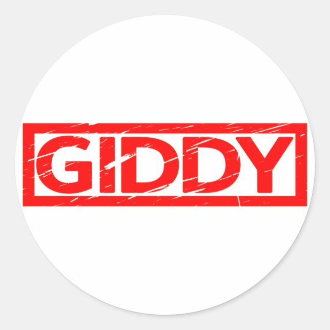 Sticker Rond Timbre Giddy (Devant)