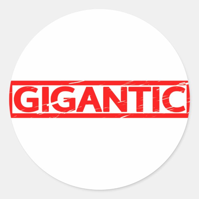 Sticker Rond Timbre gigantesque (Devant)
