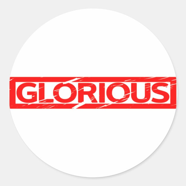 Sticker Rond Timbre glorieux (Devant)