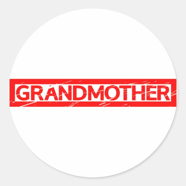 Sticker Rond Timbre grand-mère (Devant)