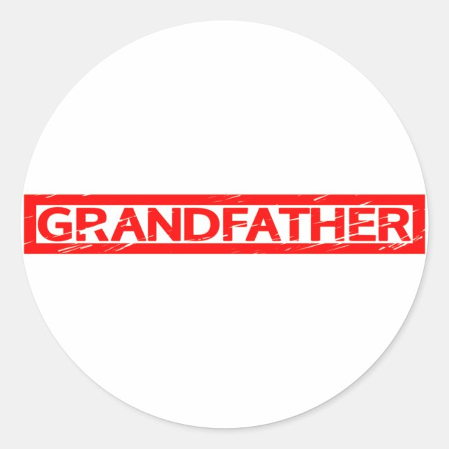 Sticker Rond Timbre grand-père (Devant)