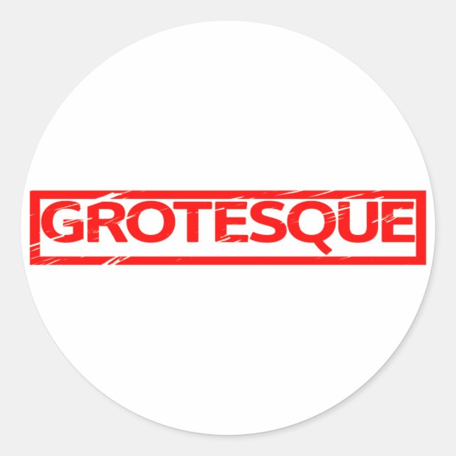 Sticker Rond Timbre Grotesque (Devant)