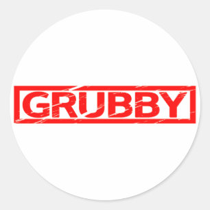 Sticker Rond Timbre Grubby