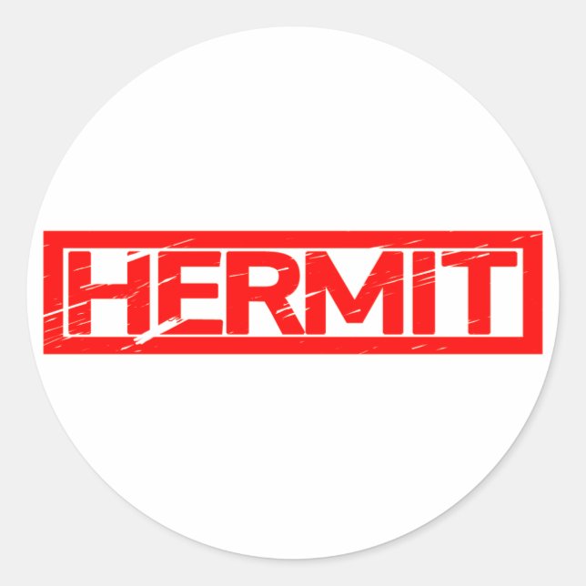 Sticker Rond Timbre Hermit (Devant)