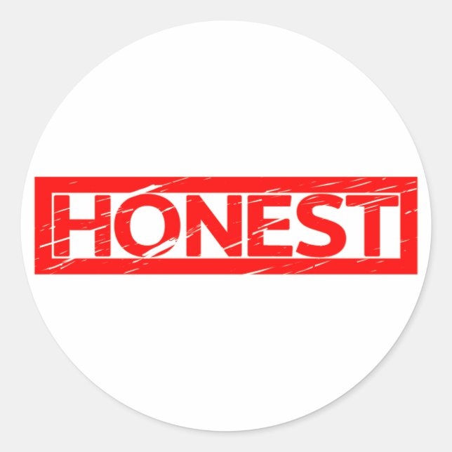 Sticker Rond Timbre honnête (Devant)